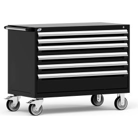 Rousseau Metal 6 Drawer Heavy-Duty Mobile Modular Drawer Cabinet - 48
