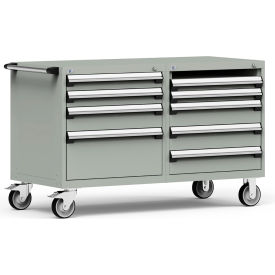 Rousseau 8 Drawer Heavy-Duty Double Mobile Modular Drawer Cabinet - 48