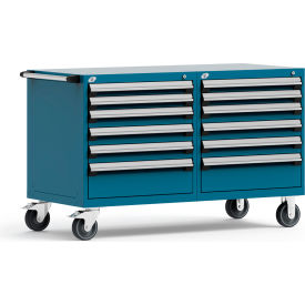 Rousseau 12 Drawer Heavy-Duty Double Mobile Modular Drawer Cabinet - 60
