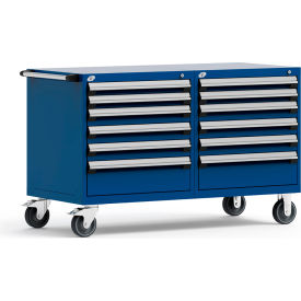 Rousseau 12 Drawer Heavy-Duty Double Mobile Modular Drawer Cabinet - 60