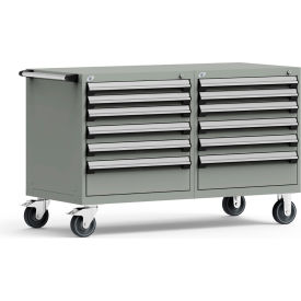 Rousseau 12 Drawer Heavy-Duty Double Mobile Modular Drawer Cabinet - 60