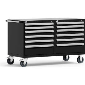 Rousseau 12 Drawer Heavy-Duty Double Mobile Modular Drawer Cabinet - 60
