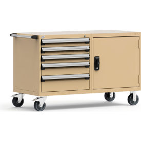 Rousseau 5 Drawer Heavy-Duty Double Mobile Modular Drawer Cabinet - 60