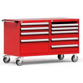 Rousseau 8 Drawer Heavy-Duty Double Mobile Modular Drawer Cabinet - 60
