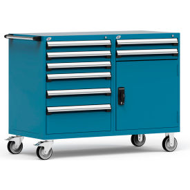 Rousseau 8 Drawer Heavy-Duty Double Mobile Modular Drawer Cabinet - 60