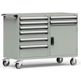 Rousseau 8 Drawer Heavy-Duty Double Mobile Modular Drawer Cabinet - 60