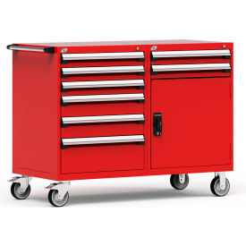 Rousseau 8 Drawer Heavy-Duty Double Mobile Modular Drawer Cabinet - 60