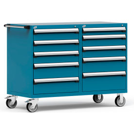Rousseau 10 Drawer Heavy-Duty Double Mobile Modular Drawer Cabinet - 60