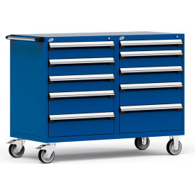 Rousseau 10 Drawer Heavy-Duty Double Mobile Modular Drawer Cabinet - 60