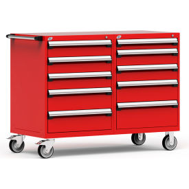 Rousseau 10 Drawer Heavy-Duty Double Mobile Modular Drawer Cabinet - 60