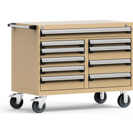 Rousseau Metal® Mobile Cabinet 10 Multi Drawers 48