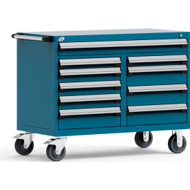 Rousseau Metal® Mobile Cabinet 10 Multi Drawers 48