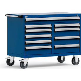 Rousseau Metal® Mobile Cabinet 10 Multi Drawers 48