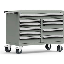 Rousseau Metal® Mobile Cabinet 10 Multi Drawers 48