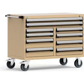 Rousseau Metal® Mobile Cabinet 10 Drawers 48