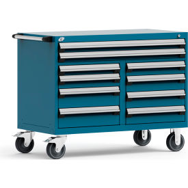 Rousseau Metal® Mobile Cabinet 10 Drawers 48