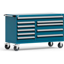 Rousseau Metal 10 Drawer Mobile Multi-Drawer Cabinet - 60
