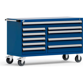 Rousseau Metal 10 Drawer Mobile Multi-Drawer Cabinet - 60