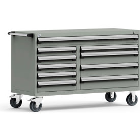 Rousseau Metal 10 Drawer Mobile Multi-Drawer Cabinet - 60