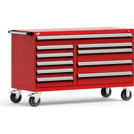 Rousseau Metal 10 Drawer Mobile Multi-Drawer Cabinet - 60