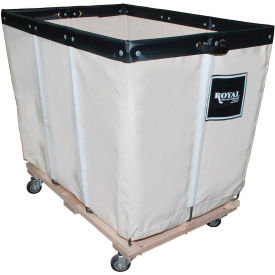 Royal Basket Trucks® Perm Liner Truck 10 Bu Canvas Wood Base 2 Rg/2 Sw R10-CCW-PMC-3UNN