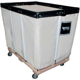 Royal Basket Trucks® 18 BU-Std-Duty Basket Truck - Cotton Canvas Liner - 4 Swivel Casters R18-CCW-PMA-3UNN