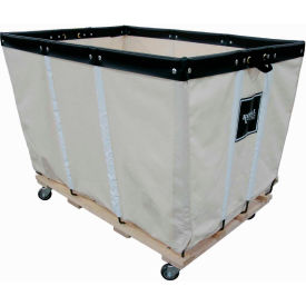 Royal Basket Trucks® Heavy Duty Basket Truck 24 Bu Canvas Wood Base 2 Rg/2 Sw R24-CCW-HDC-4UNN