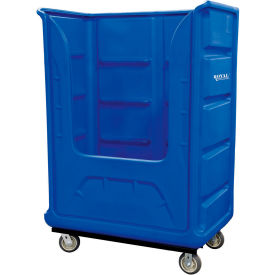 Royal Basket Trucks® Bulk Poly Truck 48 Cu. Ft. Blue R48-BLX-BPA-6UNN