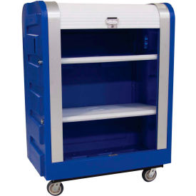 Royal Basket Trucks® Bulk Tambour Truck 48 Cu Ft Blue 2 Rg/2 Sw - R48-BLX-BTC-6UNN R48-BLX-BTC-6UNN