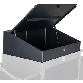 Royal Basket Trucks® Angled Hood For Housekeeping Carts Black R55-BKX-HHA