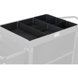 Royal Basket Trucks® Top Tray Divider For Housekeeping Carts Black R55-BKX-HHD-ABC