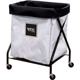 Royal Basket Trucks® ROOWHXFA 8 Bu White Vinyl Folding X-Fra R08-WWX-XFA-3ONN