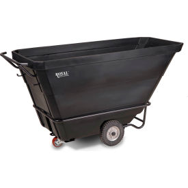 Royal Basket Trucks® Standard Duty Tilt Truck 1 Cu. Yd. Cap. 1250 lb. Capacity Black R10-RGX-TTT-5R1P