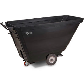 Royal Basket Trucks® Utility Duty Tilt Truck 1 Cu. Yd. Cap. 850 lb. Capacity Black R10-RGX-TUT-5R1P