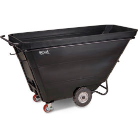 Royal Basket Trucks® Extra Heavy Duty Tilt Truck 1 Cu. Yd. Cap. 2100 lb. Capacity Black R10-RGX-TXQ-5R1P