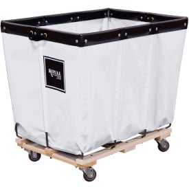 Royal Basket Trucks® Perm Liner Truck 8 Bu White Vinyl Wood Base 2 Rg/2 Sw R08-WWW-PMC-3UNN
