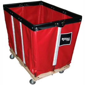 Royal Basket Trucks® 10 BU-Standard-Duty Basket Truck - Vinyl Liner - 4 Swivel Casters-Red R10-RRW-PMA-3UNN