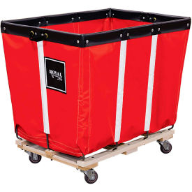 Royal Basket Trucks® Perm Liner Truck 10 Bu Red Vinyl Wood Base 2 Rg/2 Sw R10-RRW-PMC-3UNN