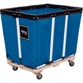 Royal Basket Trucks® Perm Liner Truck 12 Bu Blue Vinyl Wood Base 2 Rg/2 Sw R12-BBW-PMC-3UNN