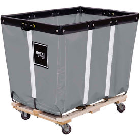 Royal Basket Trucks® Perm Liner Truck 12 Bu Gray Vinyl Wood Base 2 Rg/2 Sw R12-GGW-PMC-3UNN