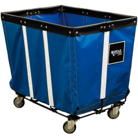 Royal Basket Trucks® Perm Liner Truck 16 Bu Blue Vinyl Wire Base All Swivel R16-BBW-PWA-3UNT