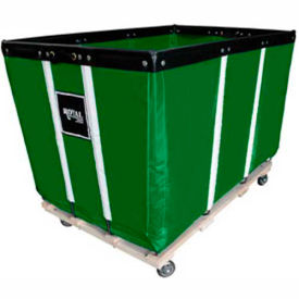 Royal Basket Trucks® 16 BU-Std-Duty Basket Truck - Vinyl Liner - Swivel Casters-Green R16-EEW-PMA-3UNN