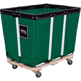 Royal Basket Trucks® Perm Liner Truck 16 Bu Green Vinyl Wood Base 2 Rg/2 Sw R16-EEW-PMC-3UNN