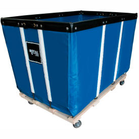 Royal Basket Trucks® 20 BU-Heavy-Duty Basket Truck - Vinyl Liner - 4 Swivel Casters-Blue R20-BBW-HDA-4UNN