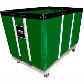 Royal Basket Trucks® 20 BU-Heavy-Duty Basket Truck - Vinyl Liner - 4 Swivel Casters-Green R20-EEW-HDA-4UNN