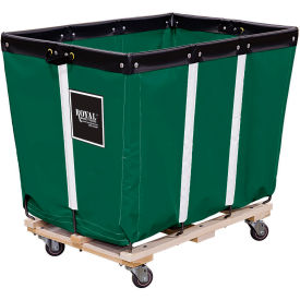 Royal Basket Trucks® 20 BU-Standard-Duty Basket Truck - Vinyl Liner - 4 Swivel Casters-Green R20-EEW-PMA-3UNN
