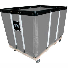 Royal Basket Trucks® 20 BU-Heavy-Duty Basket Truck - Vinyl Liner - 4 Swivel Casters-Gray R20-GGW-HDA-4UNN