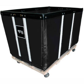 Royal Basket Trucks® 20 BU-Heavy-Duty Basket Truck - Vinyl Liner - 4 Swivel Casters-Black R20-KKW-HDA-4UNN