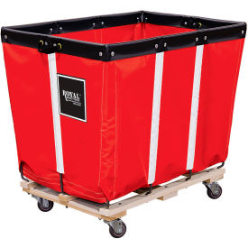 Royal Basket Trucks® 20 BU-Standard-Duty Basket Truck - Vinyl Liner - 4 Swivel Casters-Red R20-RRW-PMA-3UNN