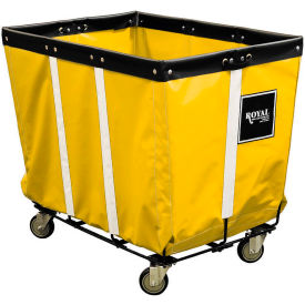Royal Basket Trucks® Perm Liner Truck 20 Bu Yellow Vinyl Wire Base All Swivel R20-YYW-PWA-3UNT